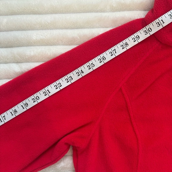 Columbia Long Sleeve Fleece Zip Up Jacket Red Womens Large - Picture 10 of 10
